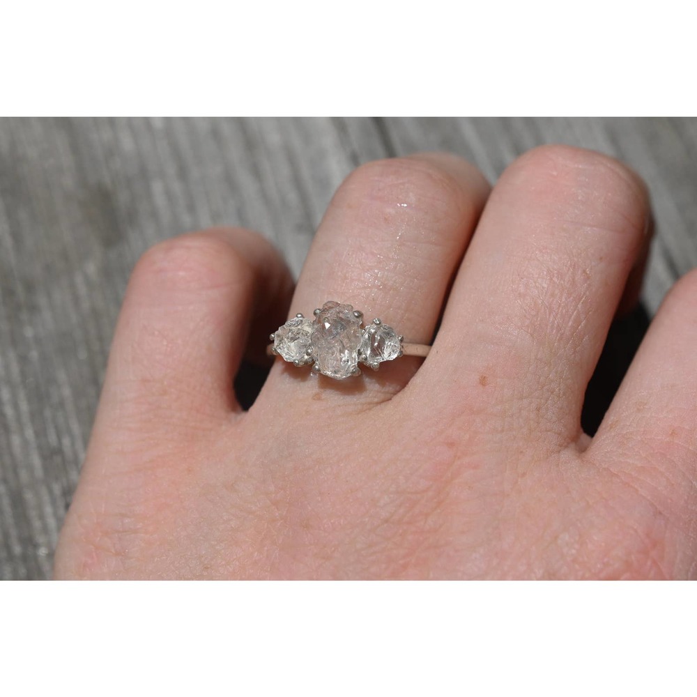 alternative raw diamond engagement ring raw crystal size 4 5 6 7 8 8 9 1…